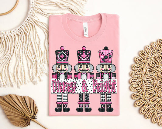 Merry & Bright Nutcrackers Graphic Tee