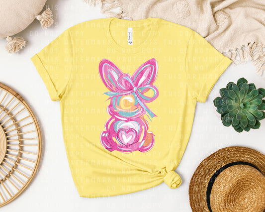 Pink Bunny Graphic Tee