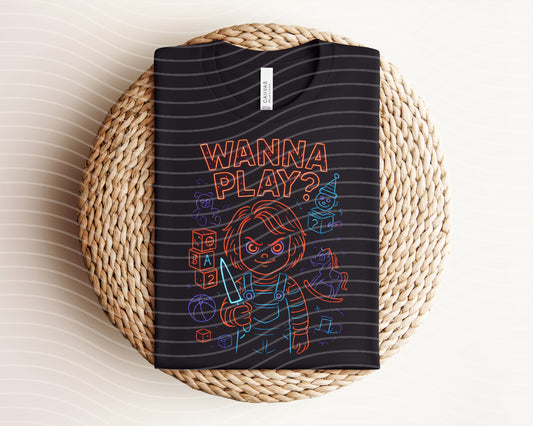 Wanna Play Neon Graphic Tee