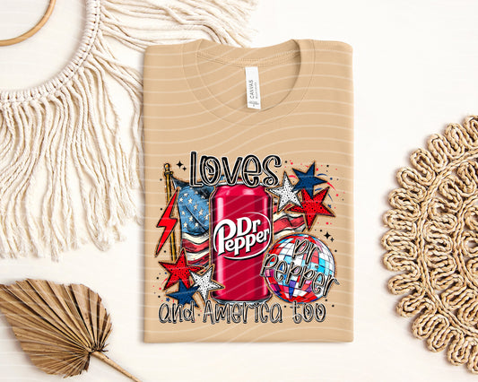Loves Pepper and America Too Graphic Tee