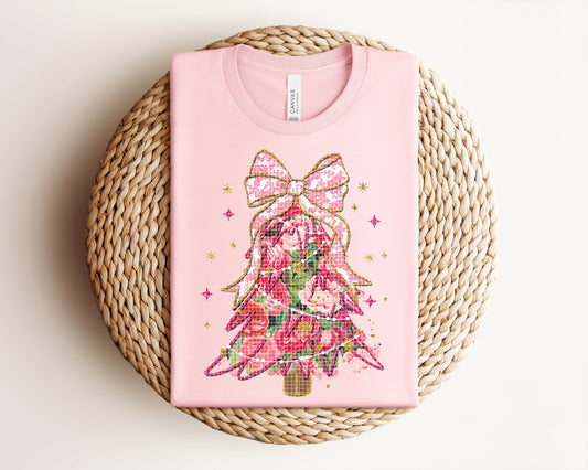 Pink Floral Tree Graphic Tee