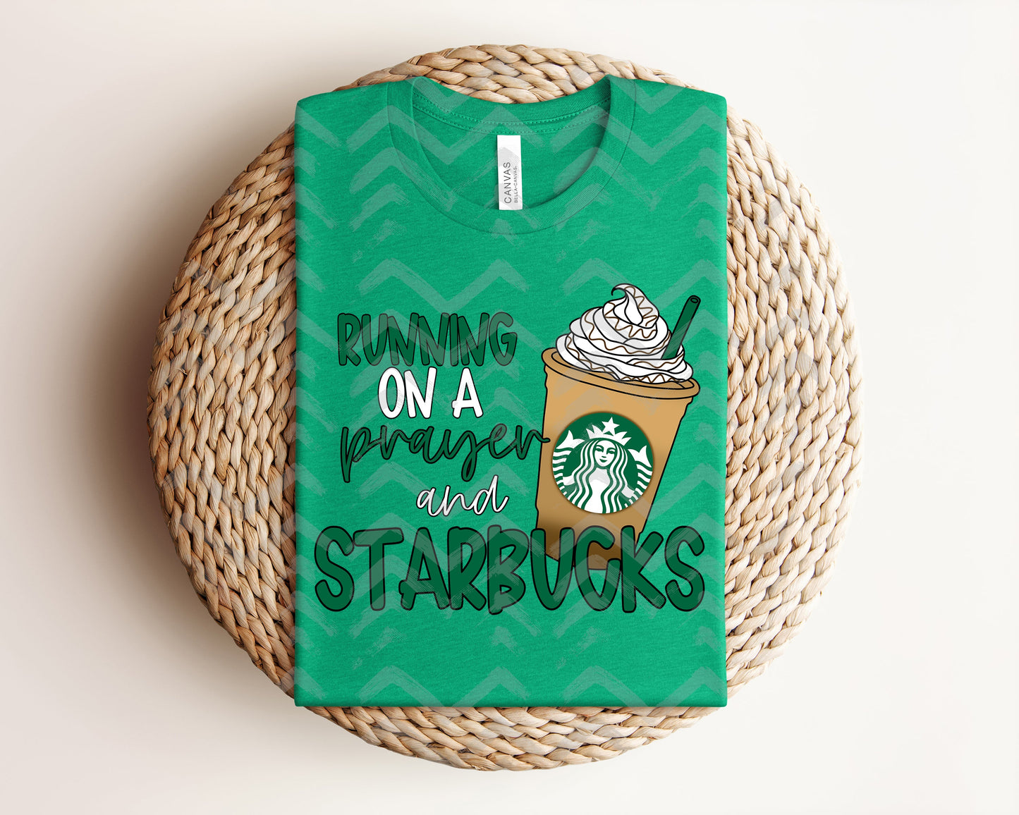 Running on a Prayer & Starbucks Graphic Tee