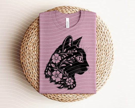 Floral Cat Graphic Tee