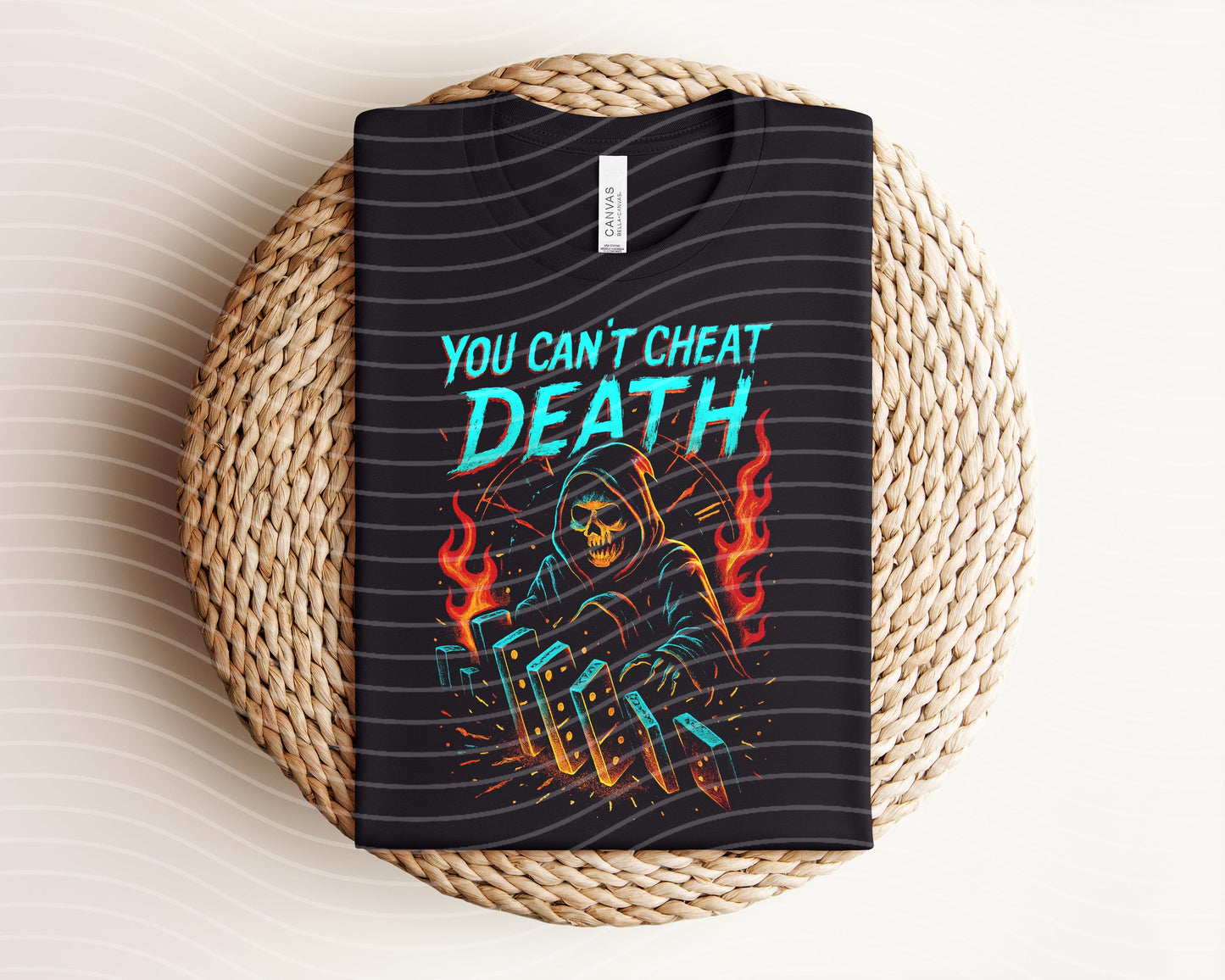 You Can't Cheat Death Neon Graphic Tee