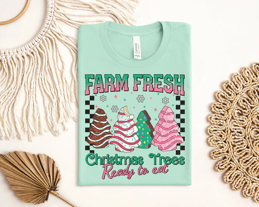 Farm Fresh Christmas Trees Graphic Tee