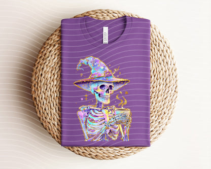 Holographic Coffee Skelly Graphic Tee