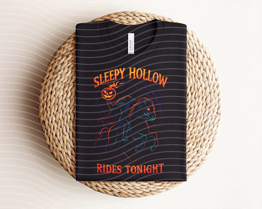 Sleepy Hollow Rides Tonight Neon Graphic Tee