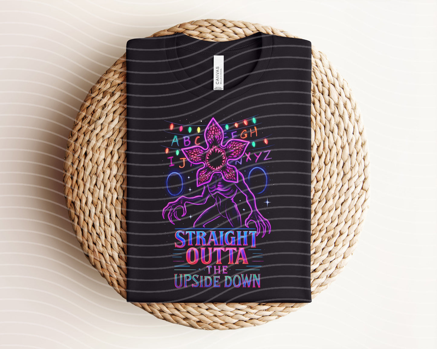 Straight Outta the Upside Down Neon Graphic Tee