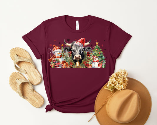 Christmas Cow Band Graphic Tee