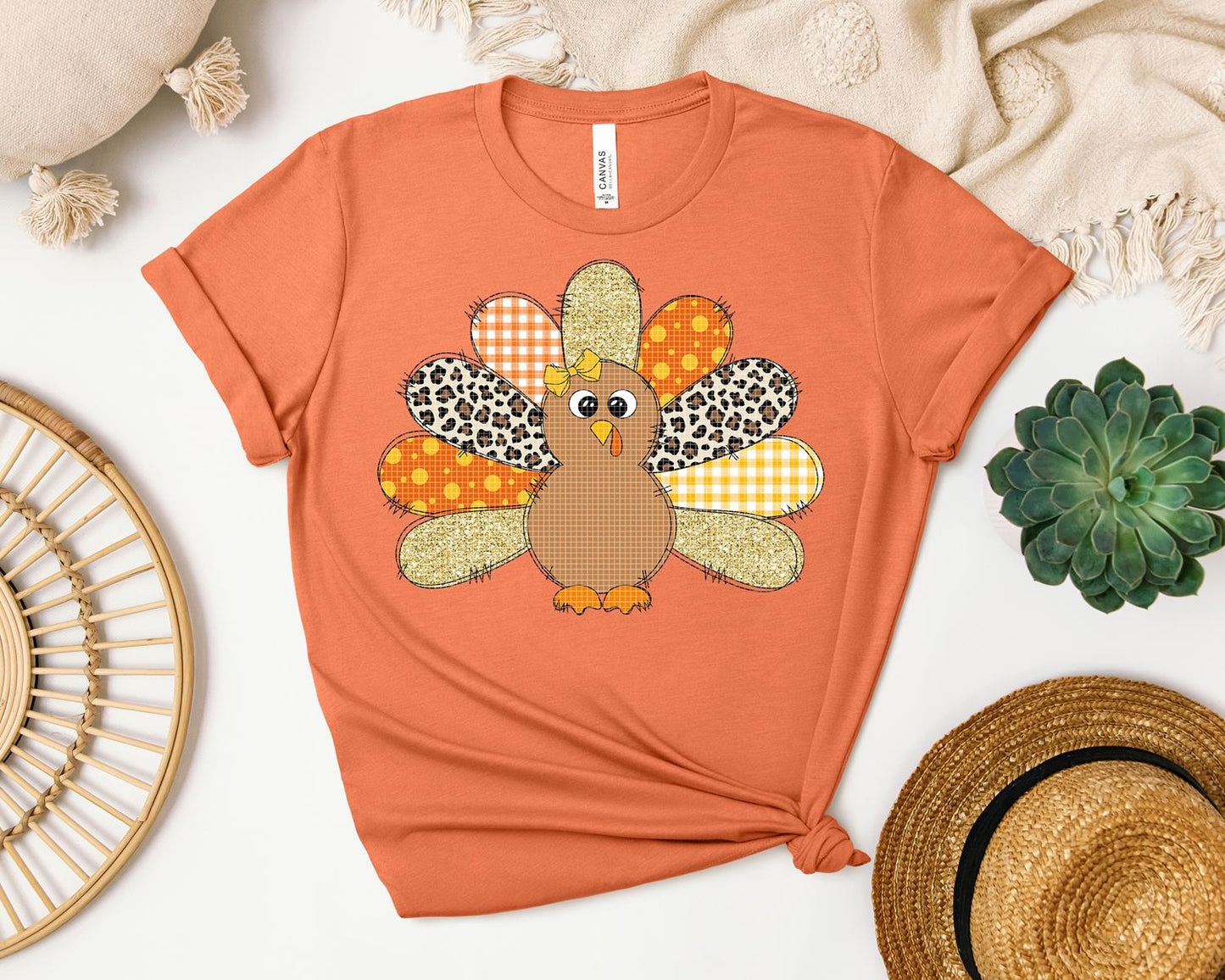Patterned Turkey Graphic Tee
