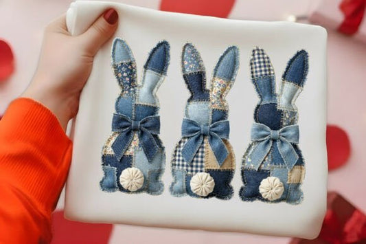 Denim Bunnies Graphic Tee