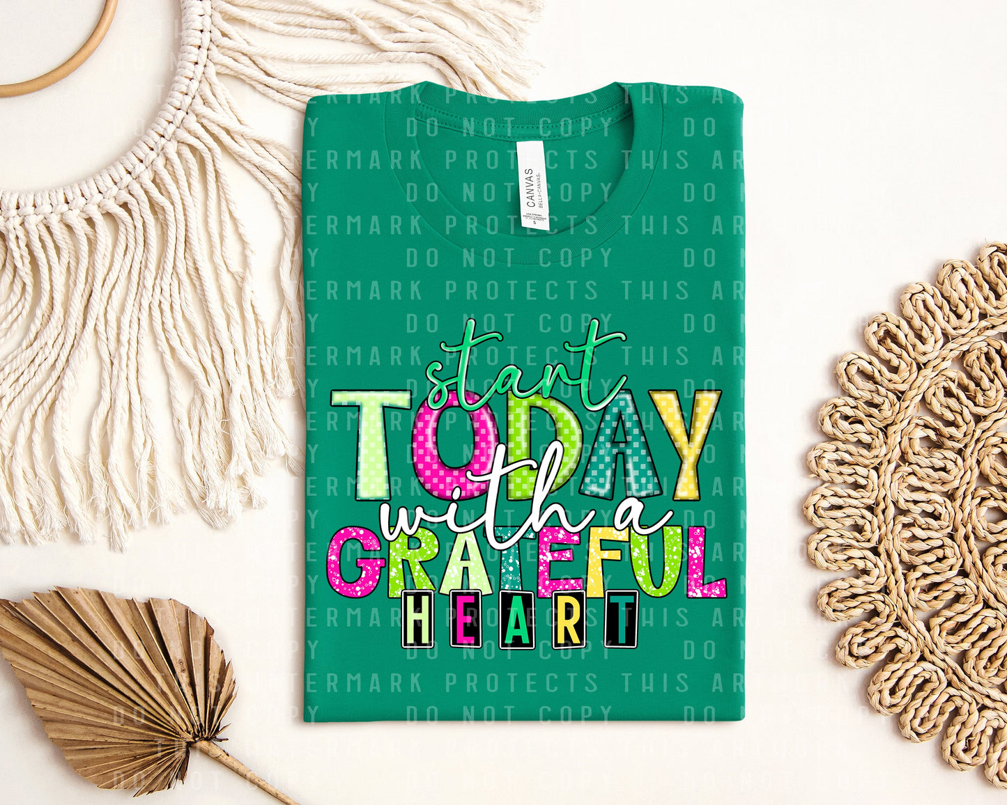 Start Today with a Grateful Heart Graphic Tee