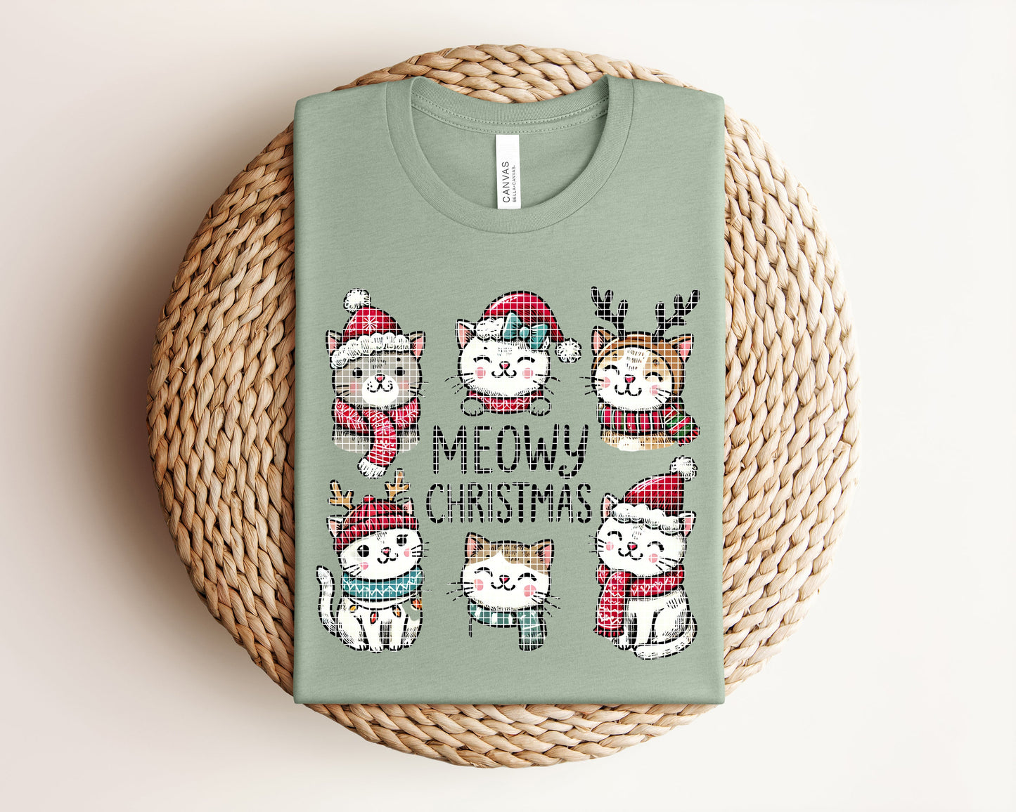 Meowy Christmas Graphic Tee