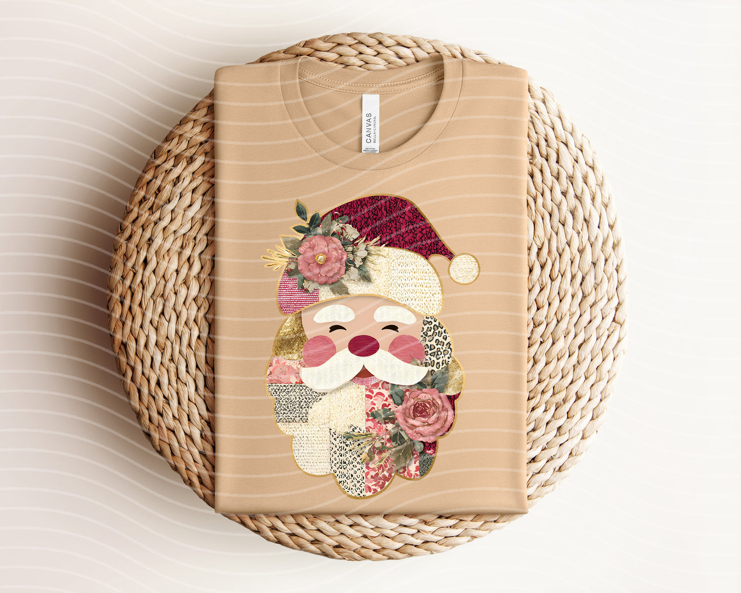 Patchwork Santa Graphic Tee