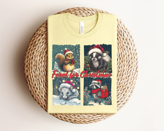 Feral for Christmas Graphic Tee