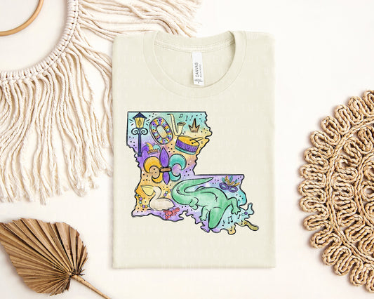 Louisiana Mardi Gras Graphic Tee