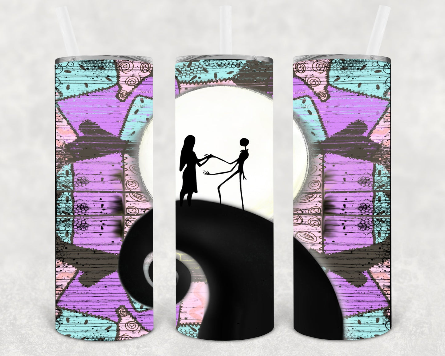 Jack and Sally 20 oz Skinny Tumbler