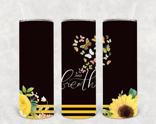 Just Breathe 20 oz Skinny Tumbler