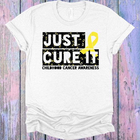 Just Cure It Childhood Cancer Awareness Graphic Tee