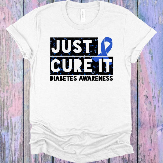 Just Cure It Diabetes Awareness Graphic Tee