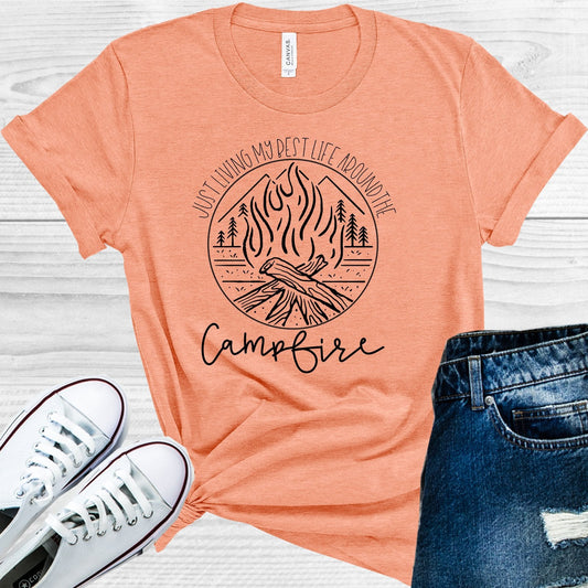 Just Living My Best Life Around the Campfire Graphic Tee