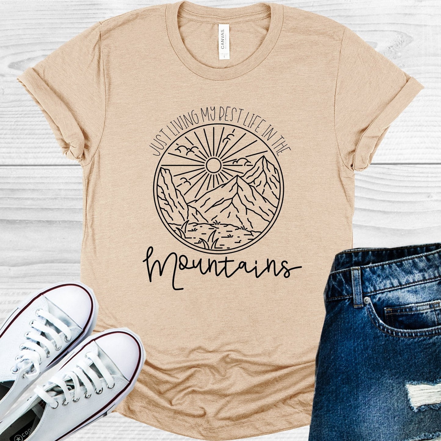 Just Living My Best Life in the Mountains Graphic Tee