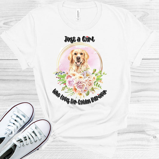 Just a Girl Who Loves Her Golden Retriever Graphic Tee