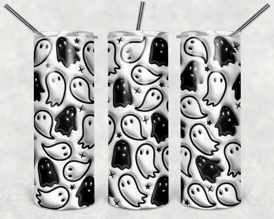 Ghosts Puffy 20 oz Skinny Tumbler