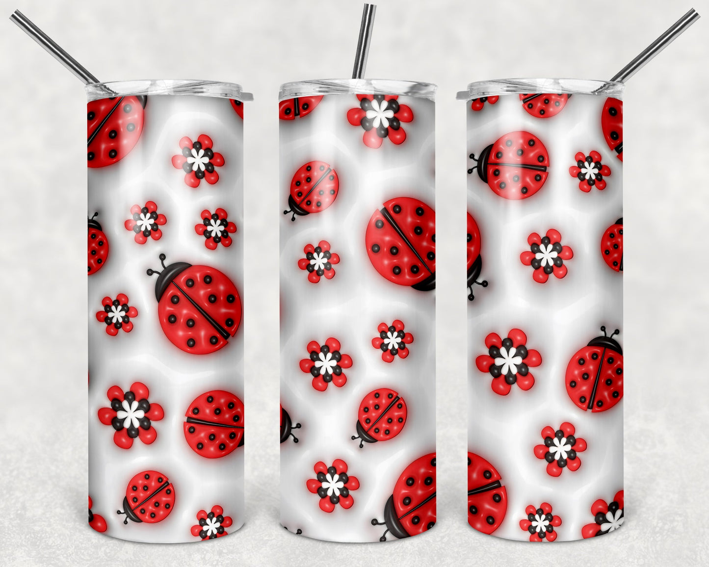 Ladybug Puffy 20 oz Skinny Tumbler