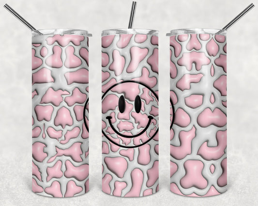 Leopard Happy Puffy 20 oz Skinny Tumbler