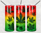 Pot Leaves Puffy 20 oz Skinny Tumbler