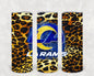 LA Rams Leopard 20 oz Skinny Tumbler