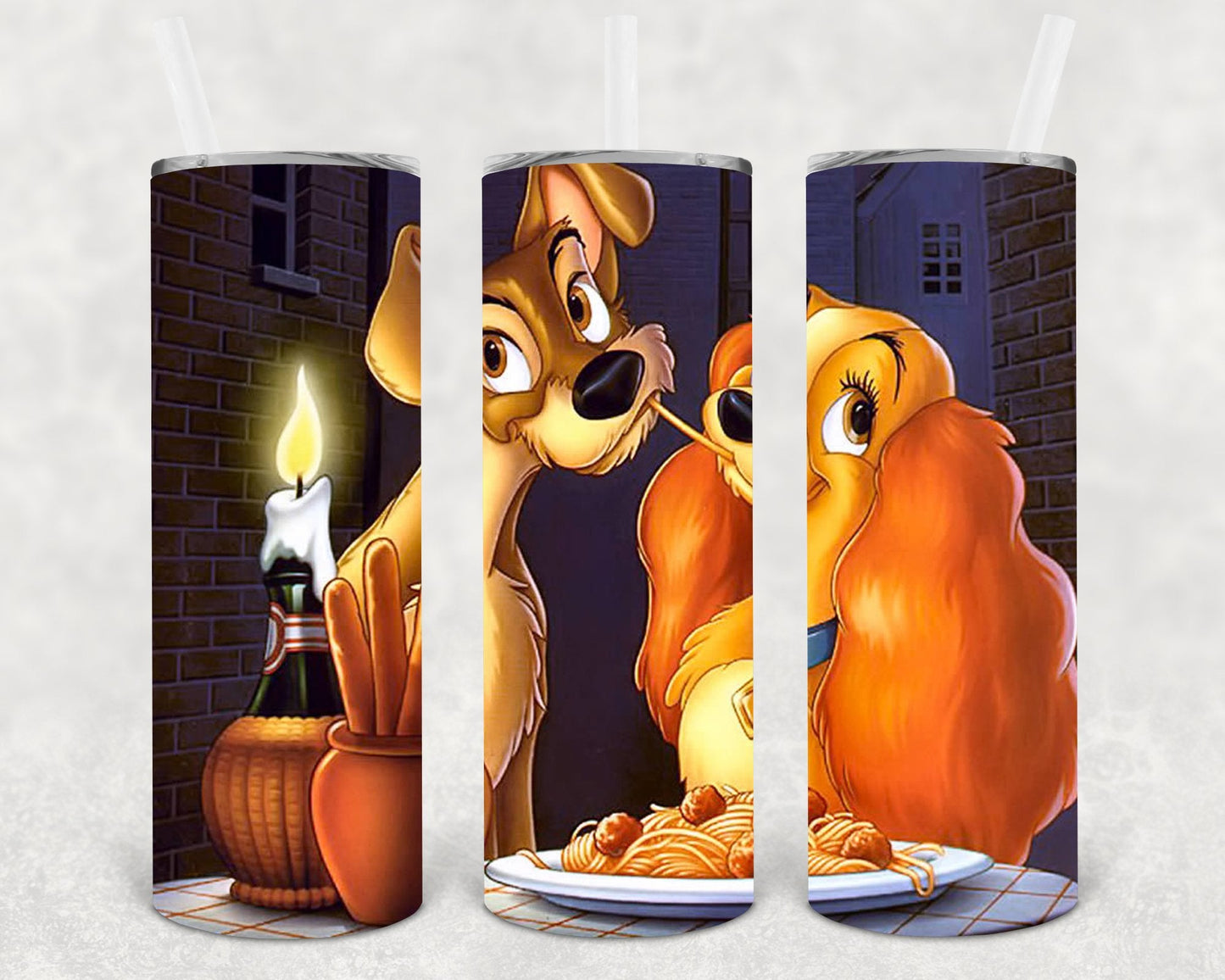 Lady and the Tramp 20 oz Skinny Tumbler