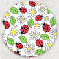 Car Coaster Set - Ladybugs and Daisies