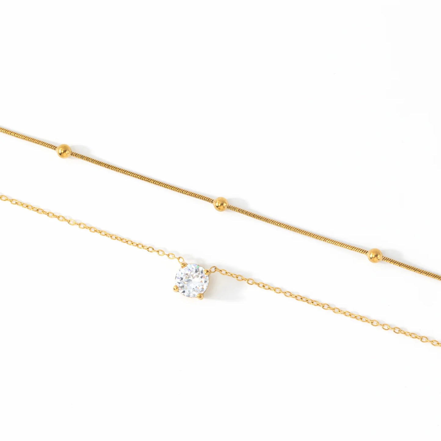 Layered Double Chain Necklace