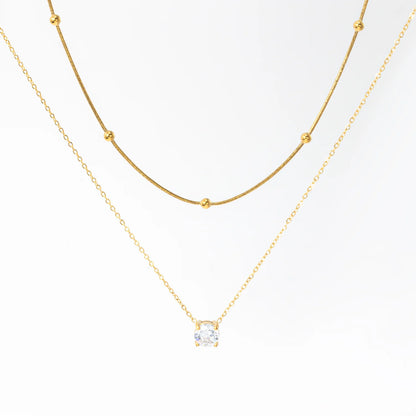 Layered Double Chain Necklace