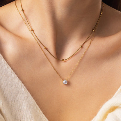 Layered Double Chain Necklace