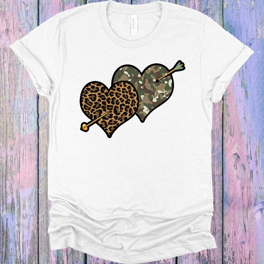 Leopard Camo Hearts Graphic Tee
