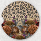 Car Coaster Set - Leopard and Floral