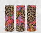 Leopard Floral 20 oz Skinny Tumbler