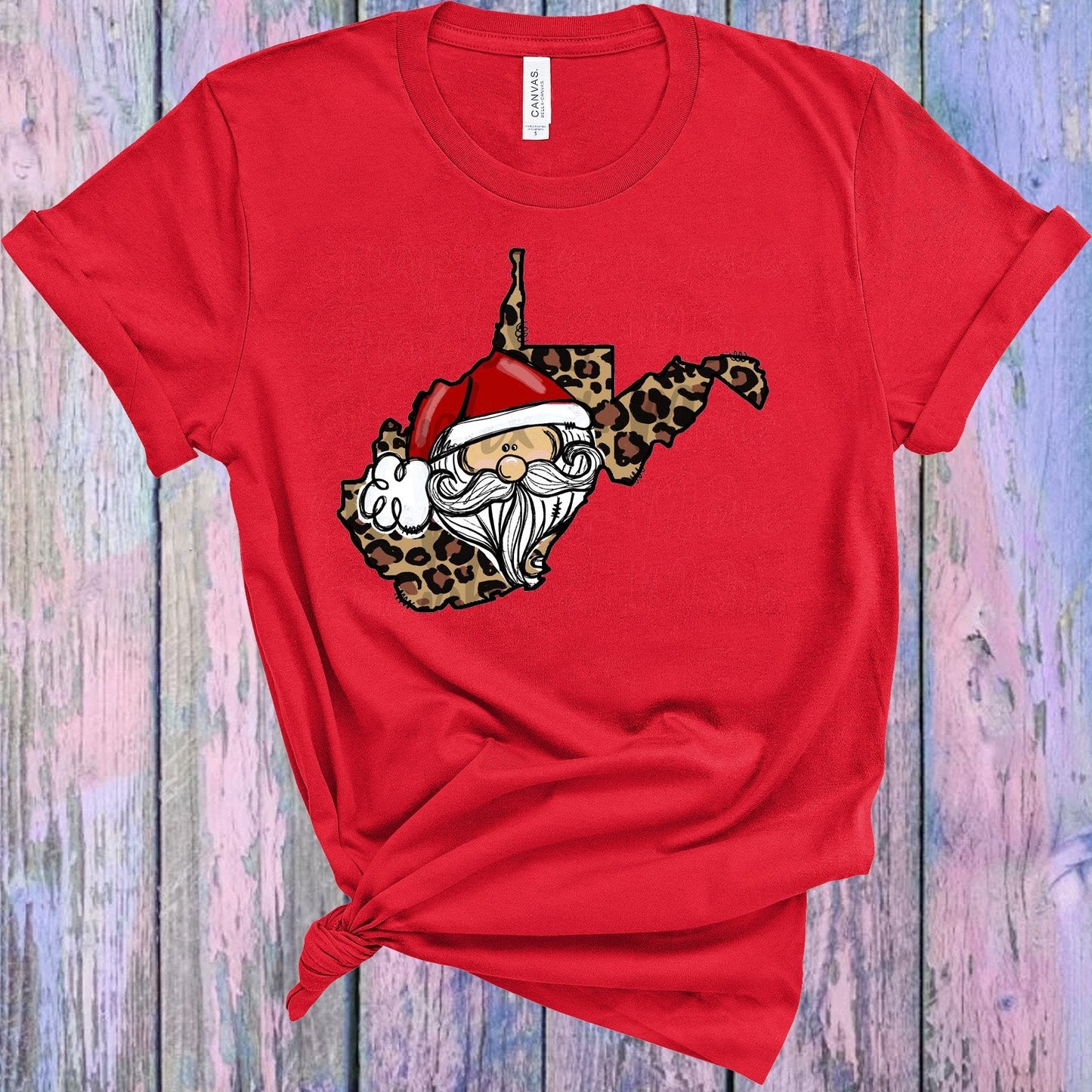 Leopard Santa West Virginia Graphic Tee