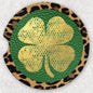 Car Coaster Set - Leopard Shamrock