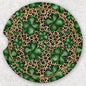 Car Coaster Set - Leopard and Clovers