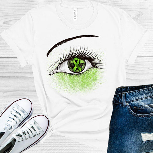 Light Green Ribbon Awareness Eye Graphic Tee