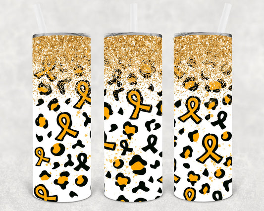 Light Orange Ribbon 20 oz Skinny Tumbler