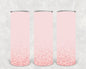 Light Pink Glitter Skinny 20 oz Skinny Tumbler