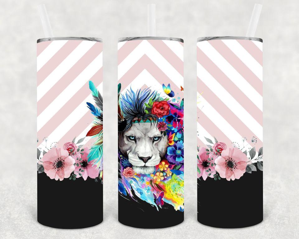 Lion 20 oz Skinny Tumbler