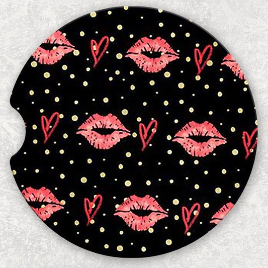 Car Coaster Set - Lips and Love