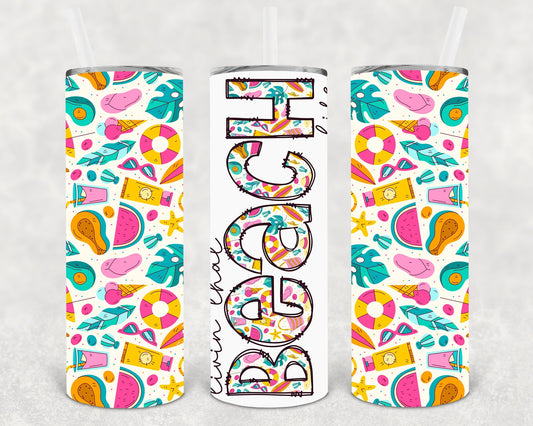 Livin That Beach Life 20 oz Skinny Tumbler