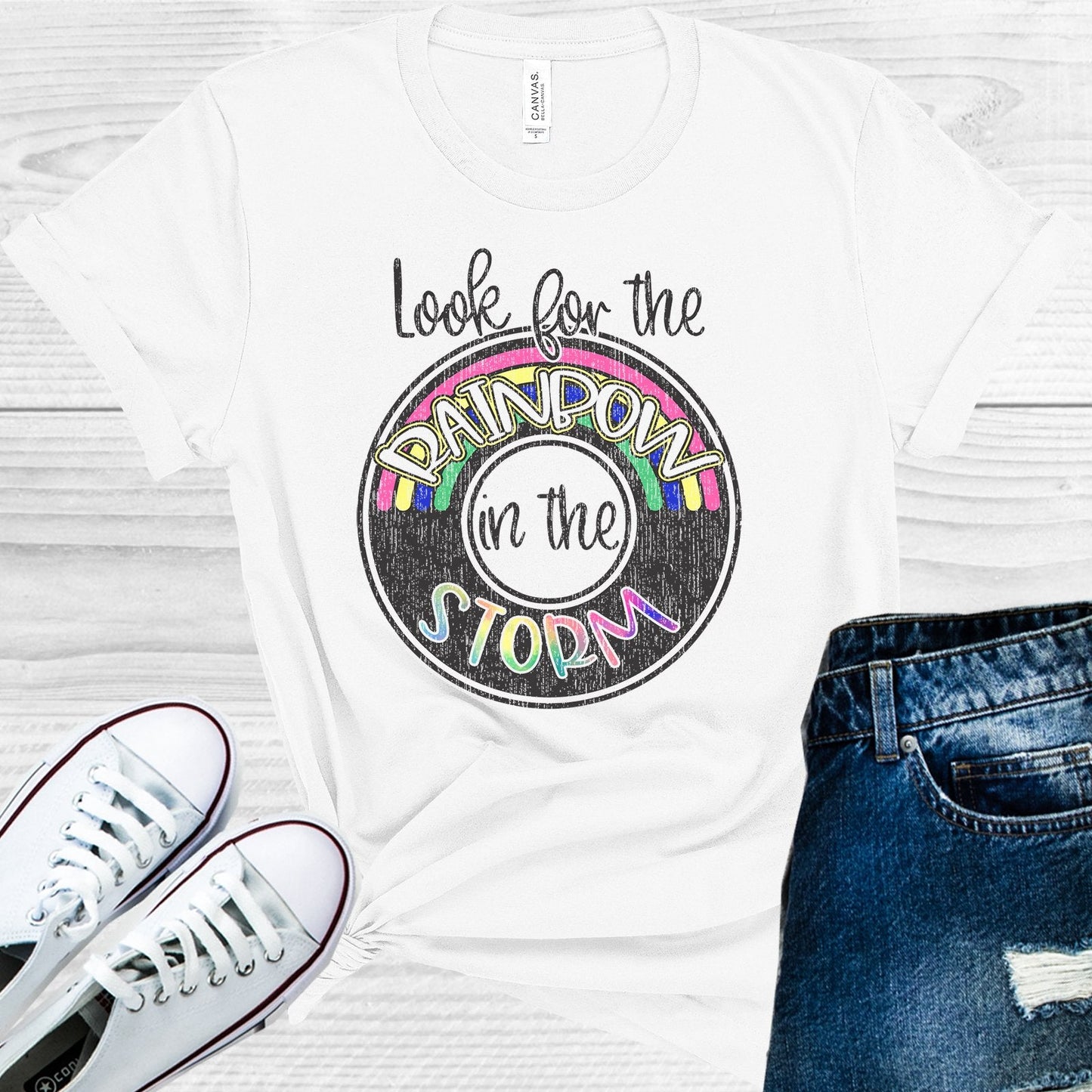 Look for the Rainbow in the Storm Graphic Tee